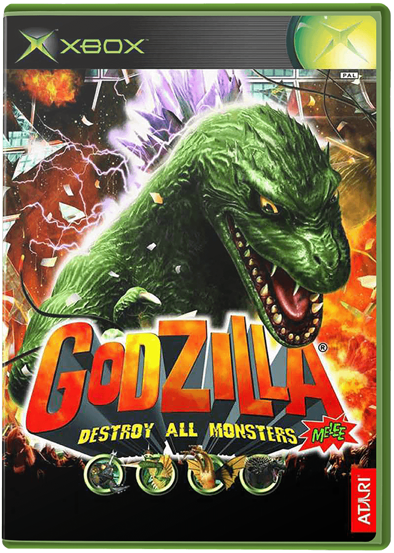 Godzilla Destroy All Monsters Melee box art for Xbox